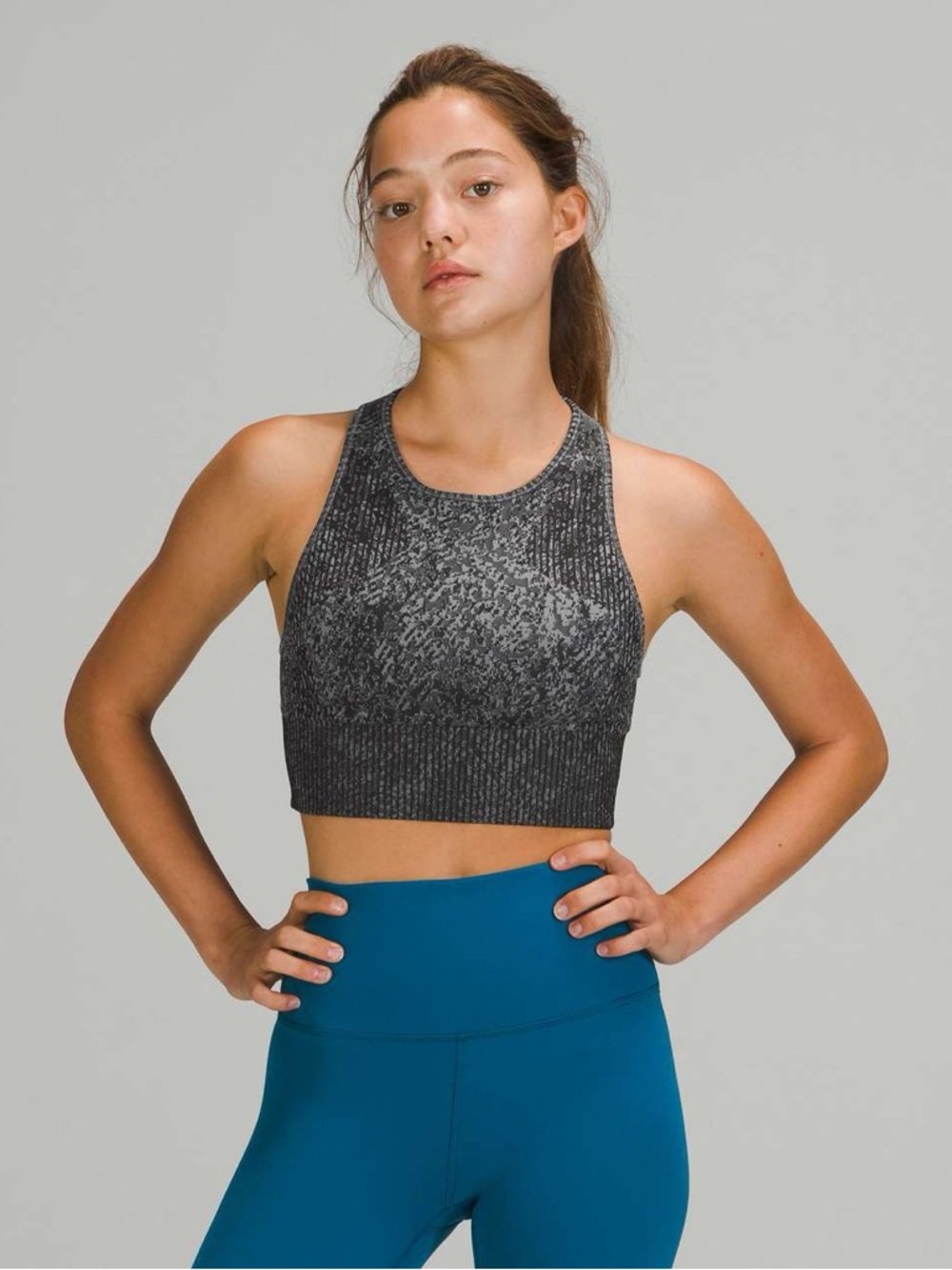 NWT lululemon Ebb to Train Bra Grey